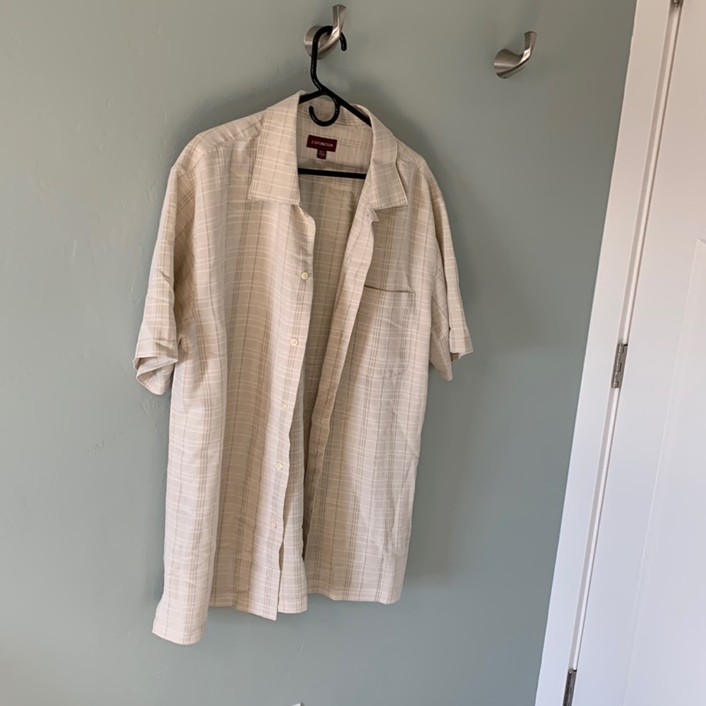 Casual cream button up sleeve